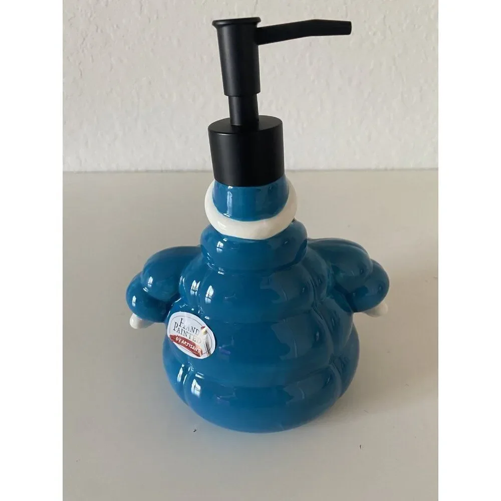 Peanuts Snoopy Soap Lotion Dispenser Blue Quilted Puffer‎ Puffy Jacket NEW